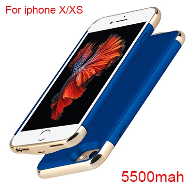 Slim Ultra Thin Battery Charger Case For iPhone 8 7 6 6s Plus Power Bank Battery Charger Phone Case For iPhone 6 6 s 7 8 X XS - Цвет: For iphone X XS