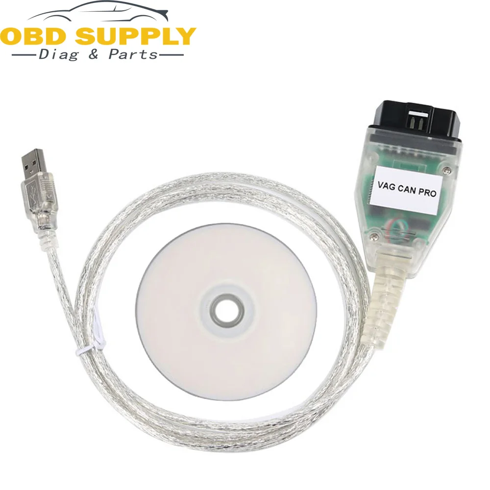 V5.5.1 with FTDI FT245RL For AUDI For VW VAG CAN PRO Cable + ATMEGA162 Chip OBD2 Diagnostic Cable Without USB Dongle
