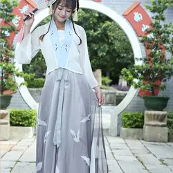 Hanfu костюм женский китайский костюм шифон костюм ханьфу Древний китайский костюм