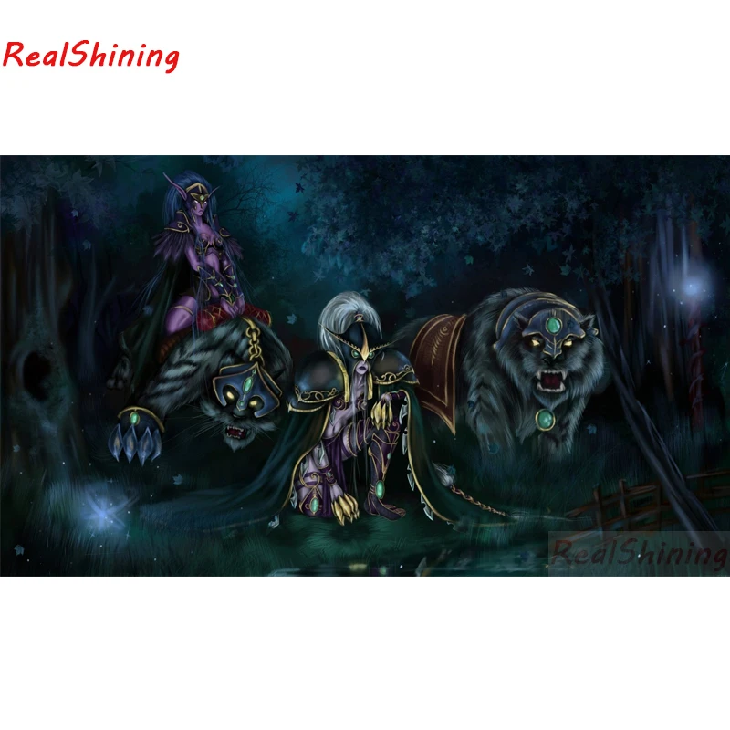 

5D Diy Diamond Painting Cross Stitch full Square Diamond Embroidery wow characters picture for room Decor H2209