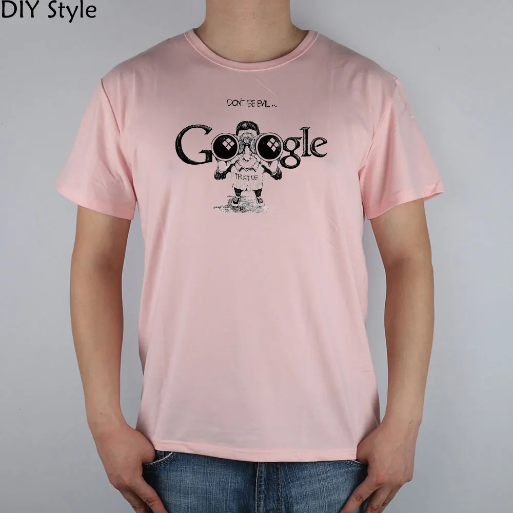 Футболка с надписью Don't BE EVIL peeping GOOGLE топ из хлопка и лайкры 1890 модная брендовая