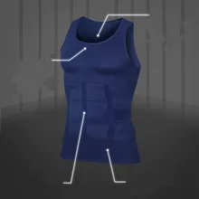 Мужской жилет для похудения, формирователь тела, Мужская футболка, пот, Абдо, Мужская сжимающая жир, черный, белый, синий, Корректирующее белье, одежда для фитнеса