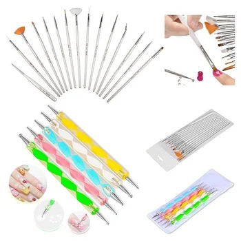 

20Pcs/set Nail Art Design Painting Dotting Pen Tool UV Gel Polish Drawing Brush Kit Professional Nails Brushes Styling Tools