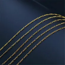 Wkoud 10m (32ft) ouro antigo 3x5mm liga corrente figaro corrente borla moda colar pulseira diy materiais artesanais a1098