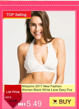 Missomo New Fashion Women Black Sexy Lace Jacquard Trim Bralette Adjustable Wide Straps Bras