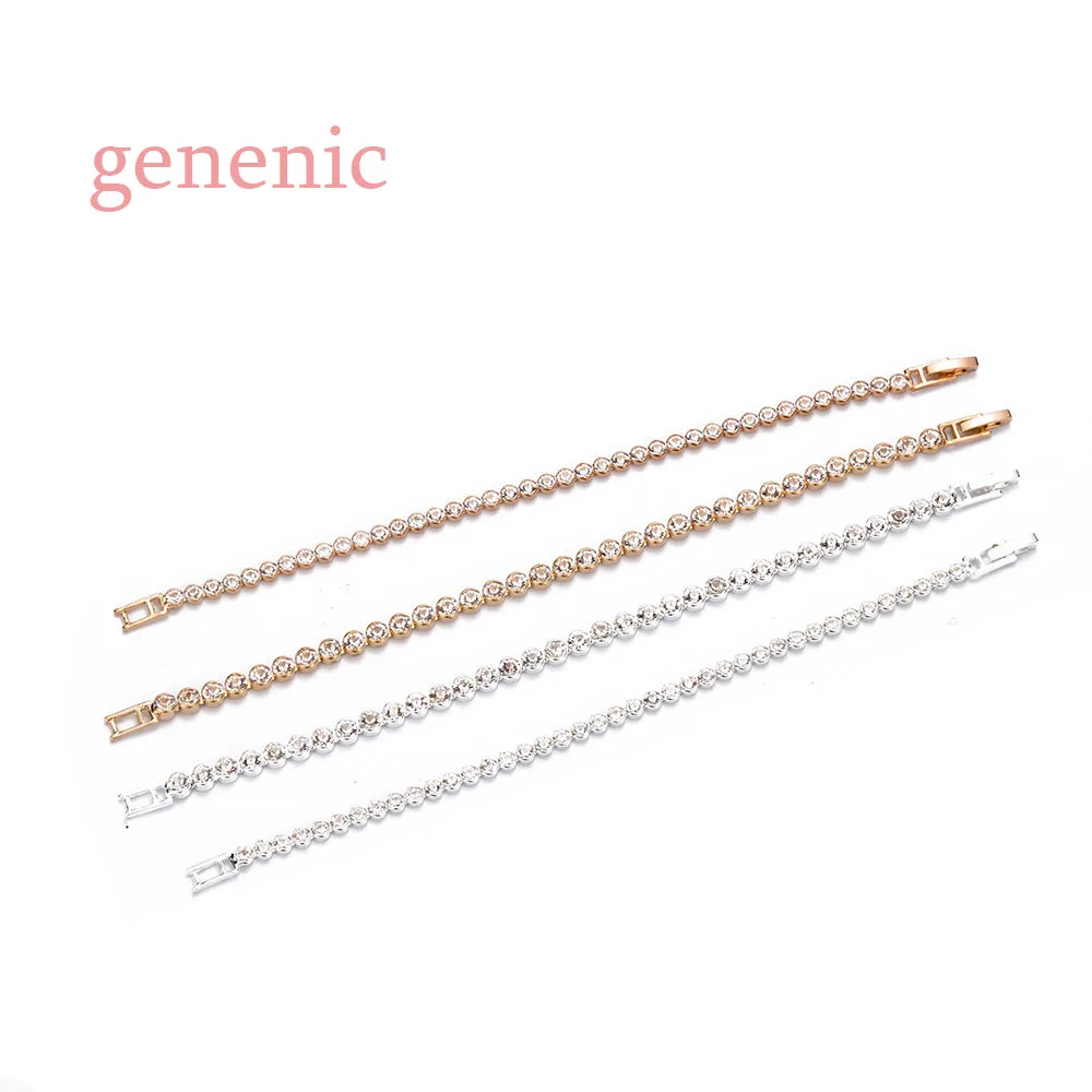 

Fashion Crystal Tennis Bracelet Zircon Beads Bracelet Bangle Chains Strand Bracelets for Women Gift Jewelry Wedding Party