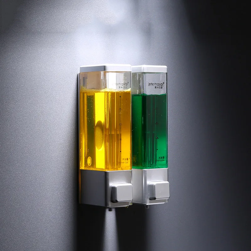 Цветная серия 250 мл диспенсер для жидкого мыла квадратное настенное крепление для душа бутылка для мыла с замком для ванной комнаты Санузел Кухня - Цвет: SD-088GP-2