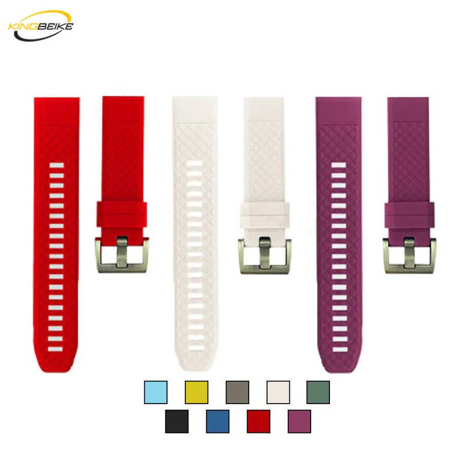 

KINGBEIKE Sport Silicone Watchband For Garmin Fenix5/Forerunner935/Quatix5 Replacement Strap 8 Colors Smart Watch Replaces