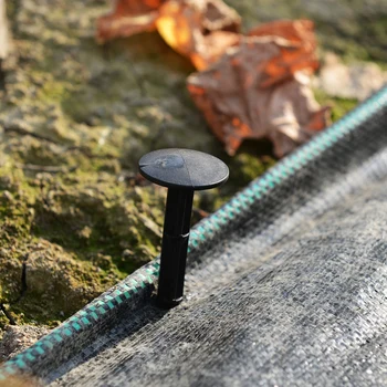 

Medium cap diameter 3.5 long 16cm Gardening staples Plastic Tarp Stakes Anchors Sturdy Plastic Stakes for
