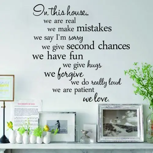 Quotes Wall Sticker Vinyl Art Mural In This House Rule Quotes Wall Sticker Vinyl Art Mural In This House Rule Decal Black Sayings Phrase Decals Home Decor Stickers From Garden On
