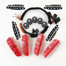READXT Luzes Interiores Do Carro Luz de Aviso De Porta LEVOU + Plugue 5 6 MK7 Harnes Para Clipes VW Golf Jetta Tiguan passat B6 B7 3AD CC 947 411