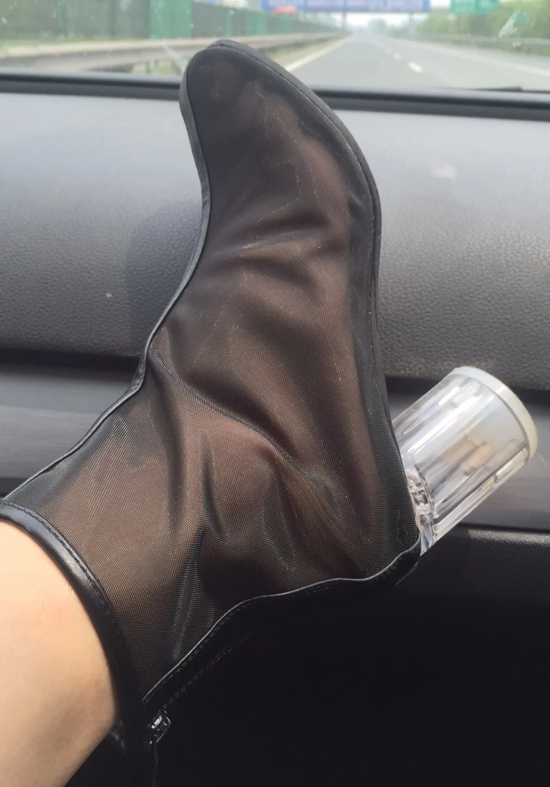 Summer Women Sandals Ankle Boots Sexy Pointed Toe Clear High Heels Shoes Woman Crystal Round Heels Nude Black Sandals Lady Pumps (21)