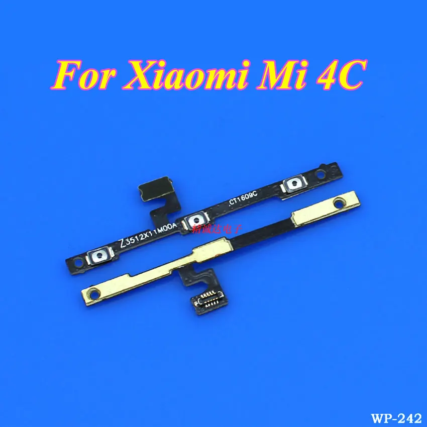

ChengHaoRan 1PCS power on/off & Volume up/down Buttons Control Key flex cable For Xiaomi Mi4c Mi 4c M4c Mobile phone