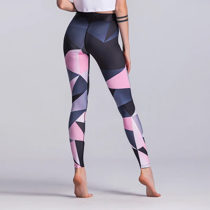 Sport Trousers Sport Pants Women Elastic Printed Yoga Pants Yoga Leggings Running Tights Sport Leggings Gym Clothes Fitness Yoga