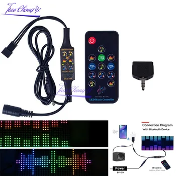 

Bluetooth Music Dream Controller DC5-24V Infrared 13 Keys Remote Controller WS2812B WS2811 Led Strip Matrix Panel 512 Pixels