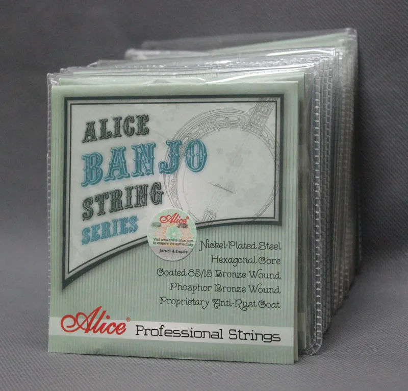 

10 Sets Alice-Direct AJ07 Nickel Plated Steel Phosphor Bronze Loop End 4-String Banjo Strings (.009 .016 .023 .030)
