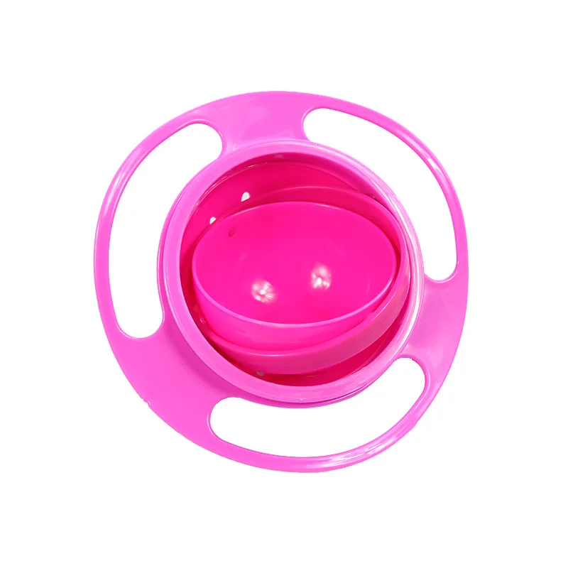 Gyro Bowl Design Children Rotary Balance Novelty Gyro Spill-Proof Solid Feeding silicone plates Dishes baby products feeding