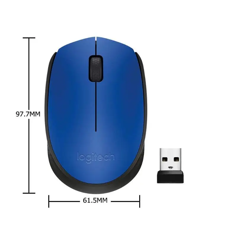 Logitech M170 2,4 ГГц Беспроводной Мышь 1000 Точек на дюйм 3 кнопки двухсторонняя колеса мыши с нано-приемник для ПК компьютер