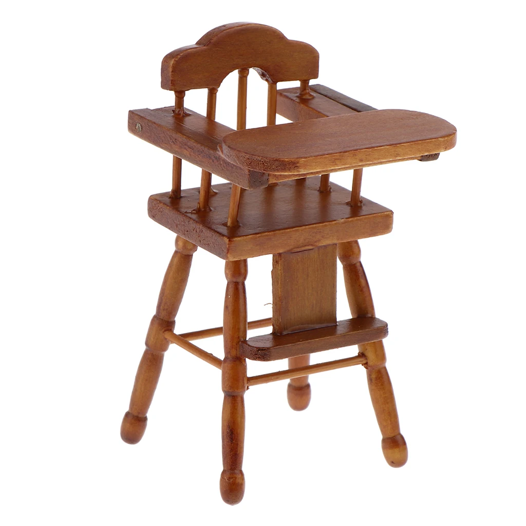 1/12 Dollhouse Miniature Furniture Dining Room Wooden Folding Chair