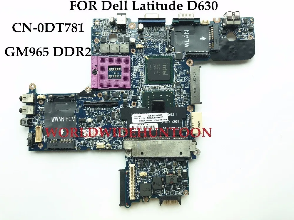Материнская плата для ноутбука Dell Latitude D630 высокое качество DT781 GM965 DDR2 100% полностью