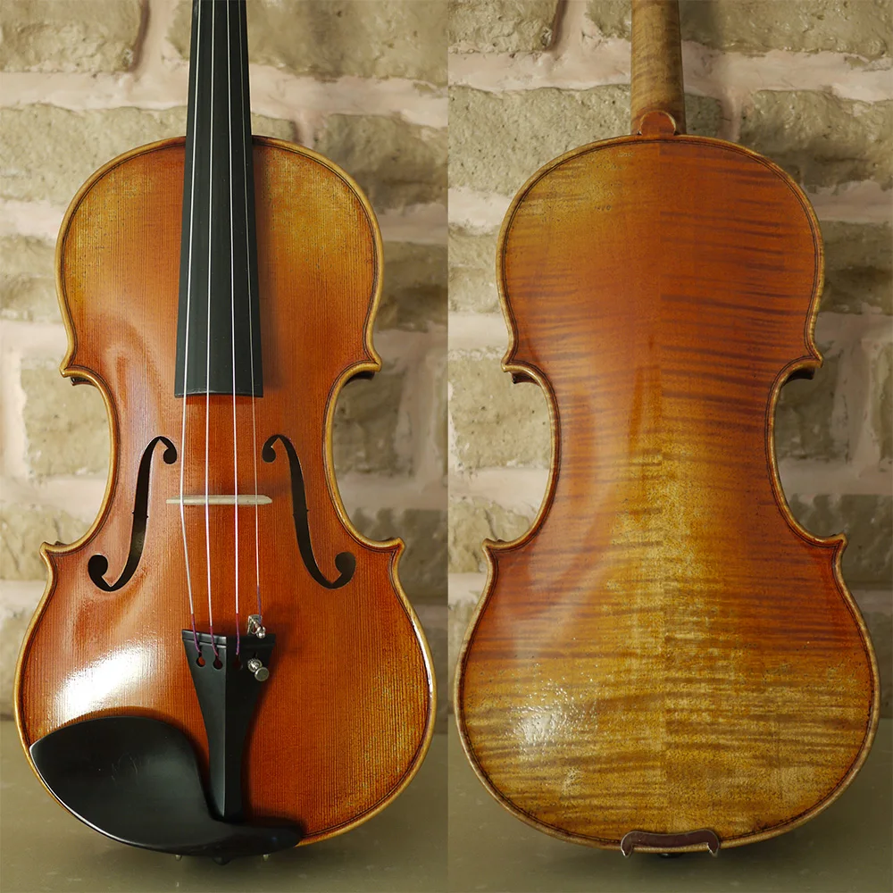 Carpathian Spruce Guarneri Del Gesu 1737 скрипка модуль с Lable. Обер мост, антикварная лакированная, № 2863