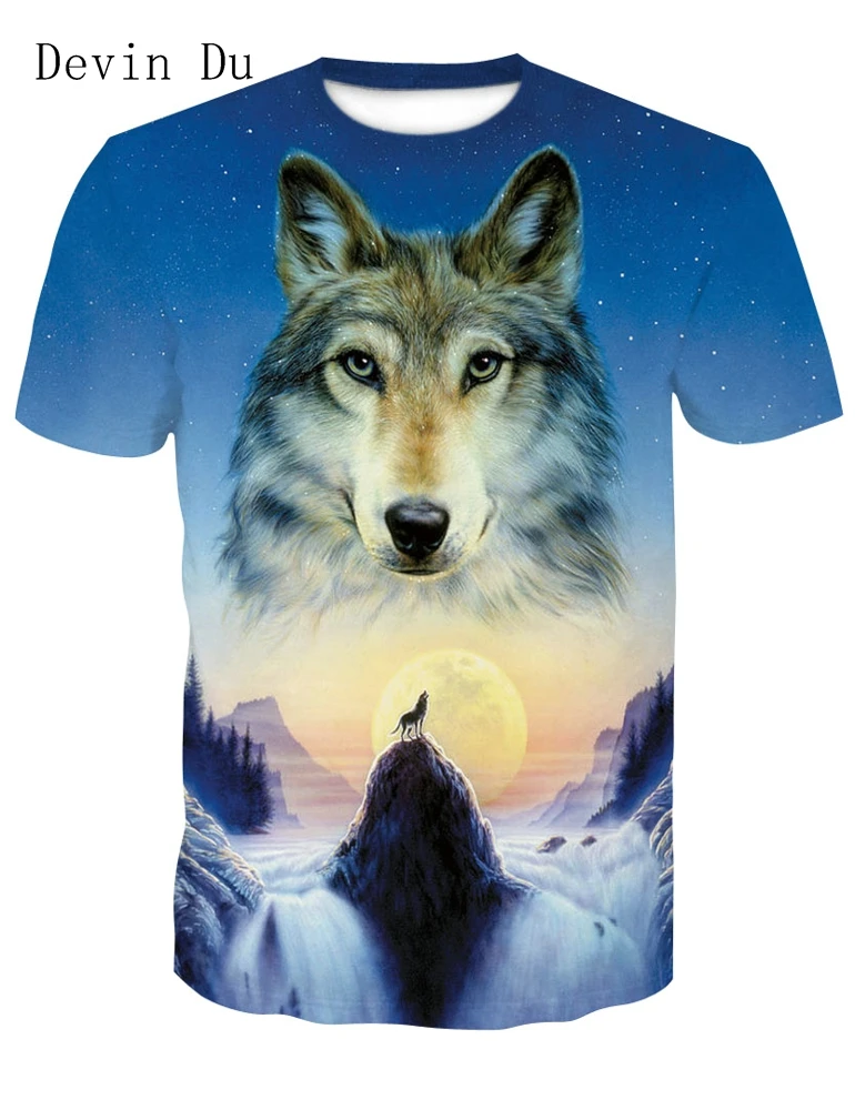Devin Du 2018 Newest Harajuku Wolf 3D Print Cool T-shirt Men/Women Short Sleeve Summer Tops Tees T shirt Fashion M-4XL Devin Du 2018 Newest Harajuku Wolf 3D Print Cool T-shirt Men/Women Short Sleeve Summer Tops Tees T shirt Fashion M-4XL