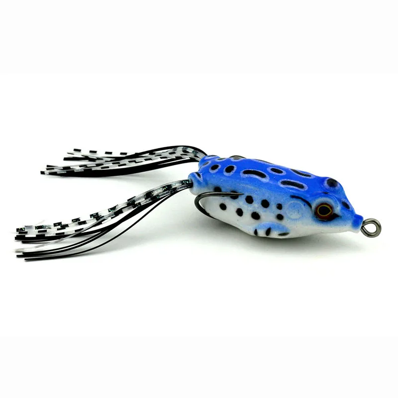 

9PCS/Lot Soft Fishing Lure Artificial Frog Lure 5.45cm/12.3g Crankbait Topwater Fishing Bait With Sharp Hooks For Fishing