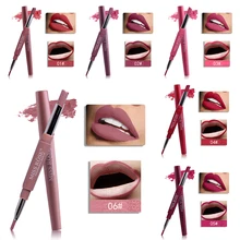 MISS ROSE – crayon à lèvres 2 en 1, Double tête, résistant à l'eau, Pigments durables, facile à porter, outil de maquillage, TSLM2