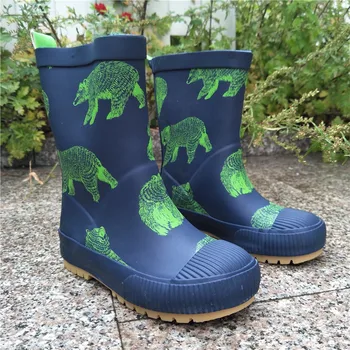 

Rain Boots Kids for Boys Flower Rain Boot Waterproof Girls Non-slip Rubber Water Shoes Student Children Rainboots Four Seasons