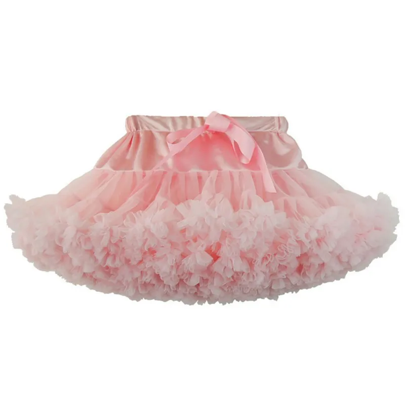 Юбка-пачка для маленьких девочек пышная детская балетная детская юбка-американка детские юбки для девочек фатиновое платье принцессы вечерние танцевальные юбки - Цвет: Розовый