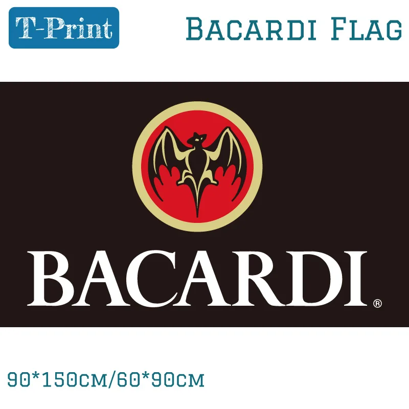 90*150 см 60*90 см Bacardi Cerveza превосходный цвет Rojo Y banco De Seda Cartel Grande De Banderas De La Bandera