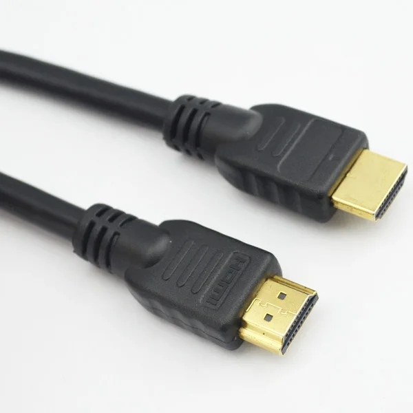 Оптовая продажа позолоченный Штекерный кабель 1 5 метра HDMI аудио и видео провод