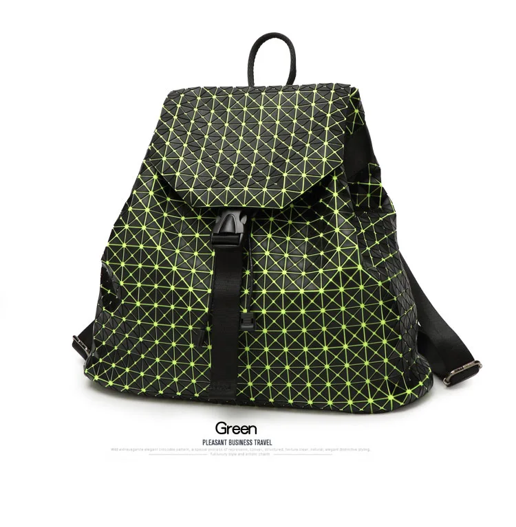 Lasen bag 2017 BaoBao Silica gel backpack female Fashion Girl Daily backpack Geometry Package Sequins Folding Travel Bags (21)