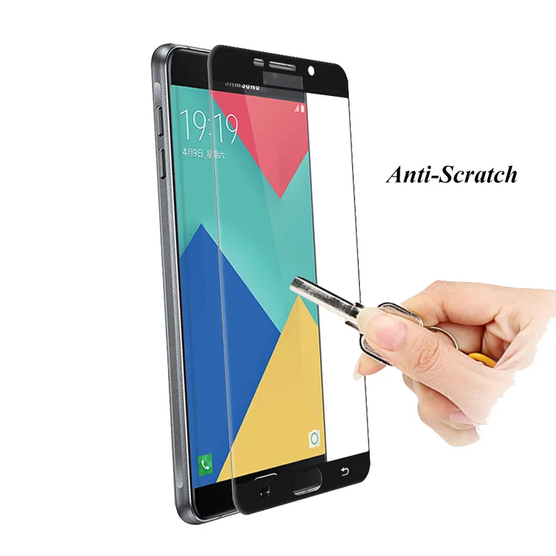 Закаленное стекло с полным покрытием для Samsung Galaxy A5 2016 J5 J3 J7 A3 2017 A7 A8 Plus 2018 Note 4 5