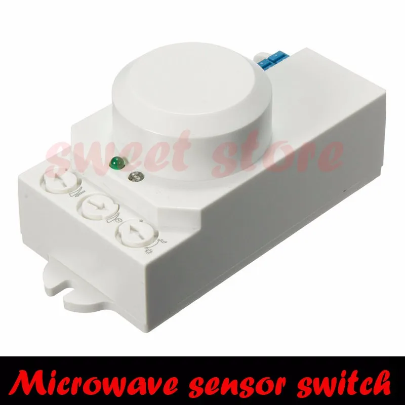 New 110V Microwave detector 360 Degree long distance Radar Microwave Sensor switch time adjustable Free shipping 1pcs (2)