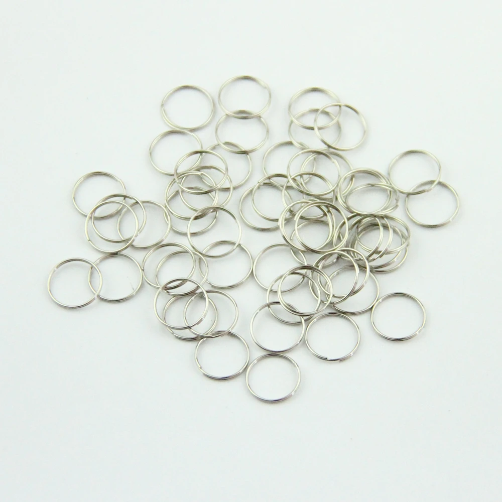 300PCS Sliver Rings 11mm Chandelier Lamp Parts Crystal Metal Octagon Connector 