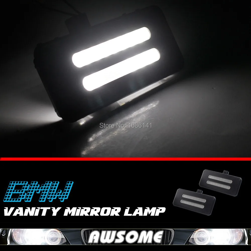 2x WHITE LED CAR AUTO INTERIOR VANITY MIRROR LAMP LIGHT BULBS FOR E60