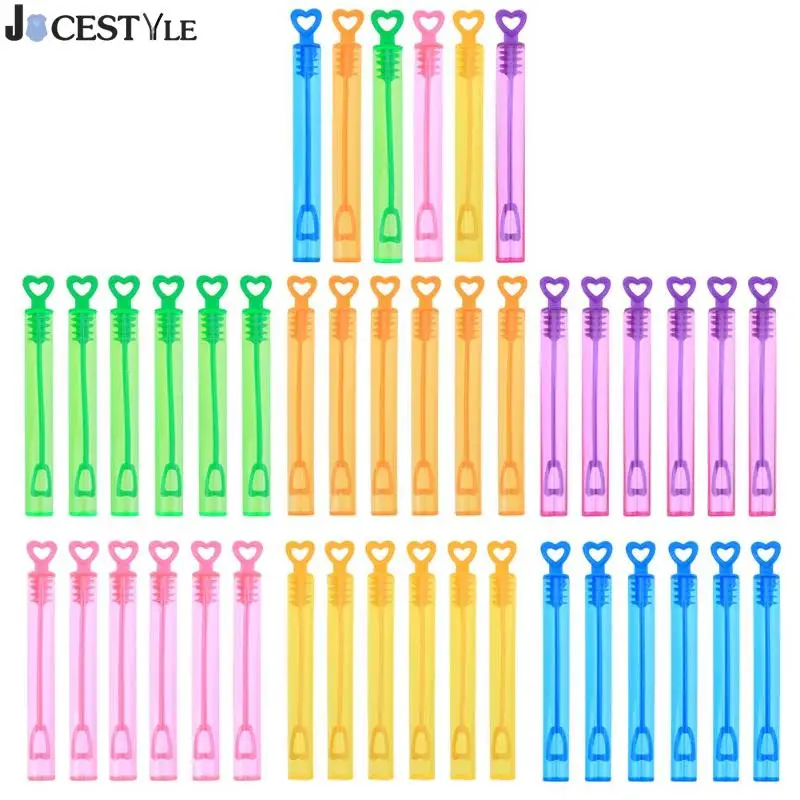 

Funny Summer 6pcs Empty Bubble Soap Bottles Outdoor Bubble Blowing Maker Children Kids Toys Wedding Birthday Party Decor