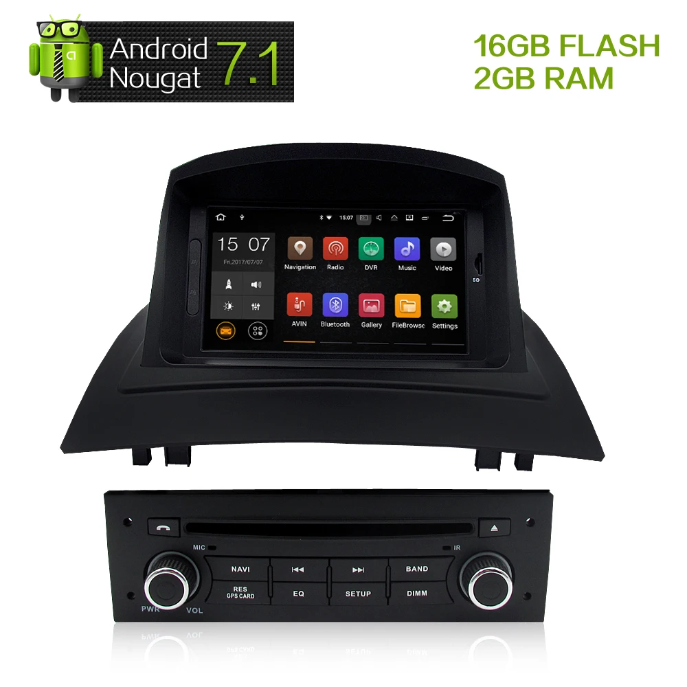 7 &quotAndroid 7.1 Стерео DVD мультимедиа для Renault Megane 2 Fluence 2002-2008 Авто Радио GPS навигации