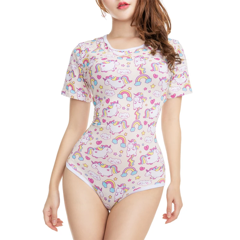 Kopen Vrouwen ABDL Katoen Onesie Pyjama Romper Kruis Ddlg Baby Meisje Volwassen Onesie Romper Daddy Dom Onesie Adult Baby Onesie