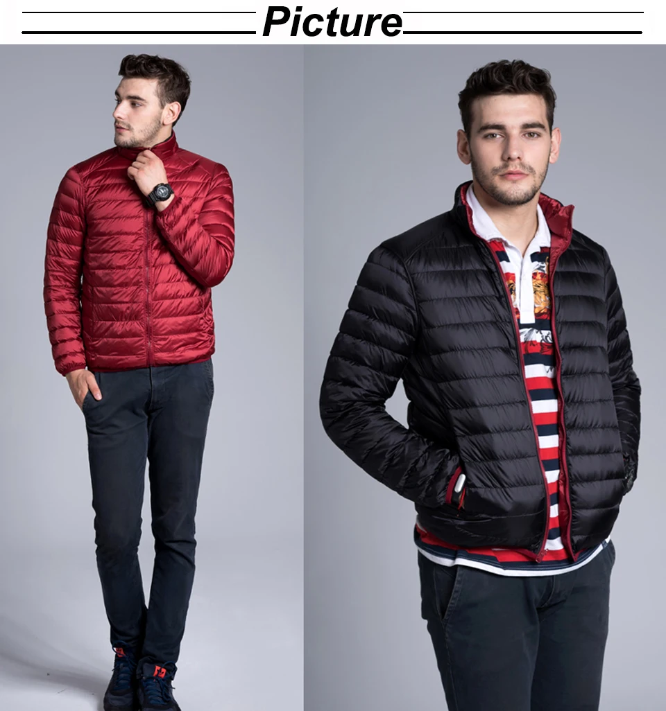 M-4XL, мужская двусторонняя куртка на утином пуху, новинка, зимний мужской ультра светильник, Двустороннее пальто, теплое, тонкое, стоячий воротник, пуховое пальто