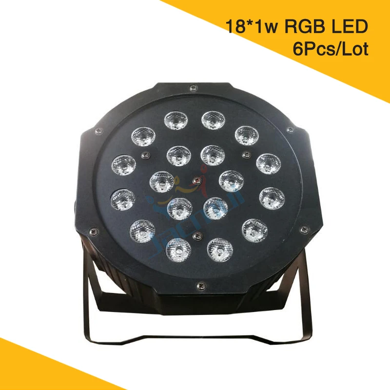 

6Pcs/Lot Mini Par Led Flat Par Light 18Pcs*1W DMX Control Par Led Stage Light