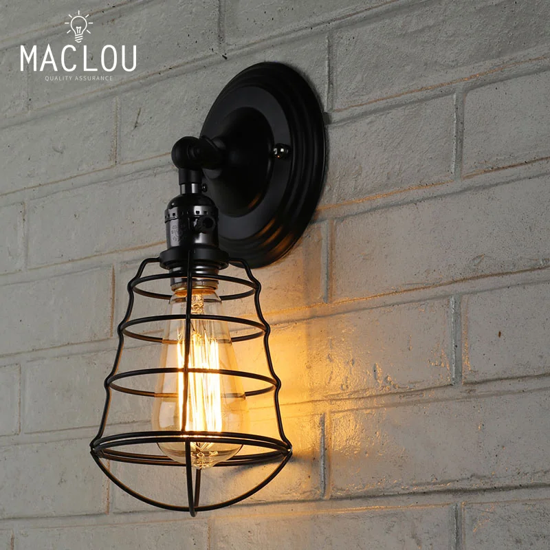 

E27 Vintage Wall Lamp 90-260V Industrial Sconce Retro Light Fixtures Hollow Lamp Restaurant Living Room Wandlamp Indoor Lighting
