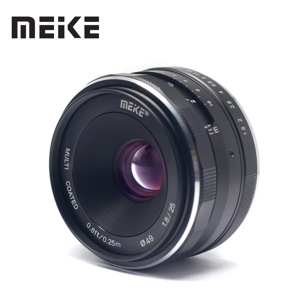 Meike 25mm f/1.8 Wide Angle Manual Focus Lens for Fujifilm fuji X mount