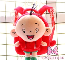 1PC 25cm cartoon big head boy plush doll backpacks lovely kindergarten infant shoulder bag Satchel girl