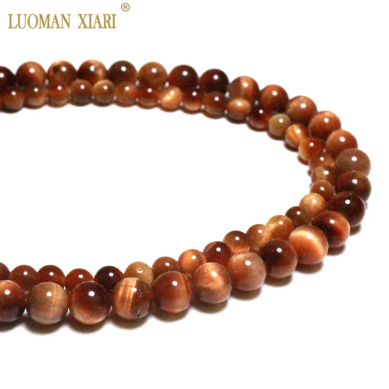 

Wholesale 100% Natural Top AAA Tiger Eye sunstone color Round Stone Beads For Jewelry Making DIY Bracelet Necklace 6-8mm