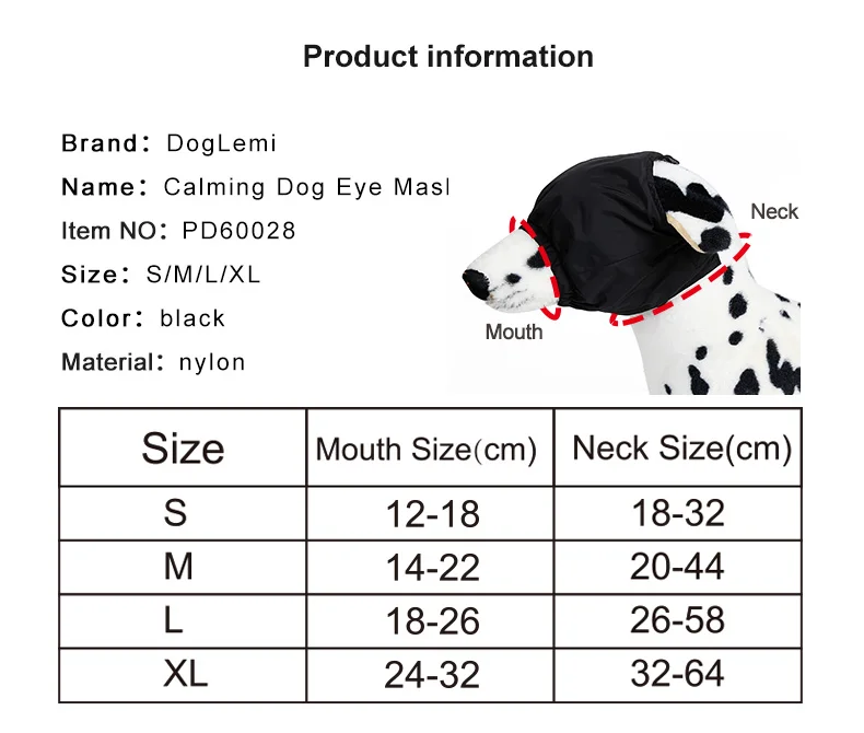 Многофункциональная успокаивающая маска для глаз для собак, расслабляющая забота о домашних животных, модная нейлоновая маска для ошейника для собак, аксессуары для домашних животных, собак halsband hond# FS