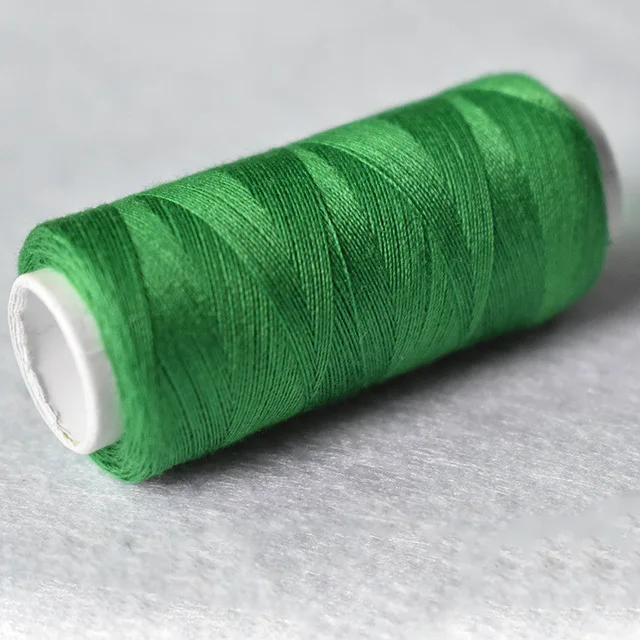 Цветные 200 ярдов DIY Швейные нитки из полиэстера набор прочных и прочных швейных нитей для ручных машин Швейные аксессуары - Цвет: Зеленый