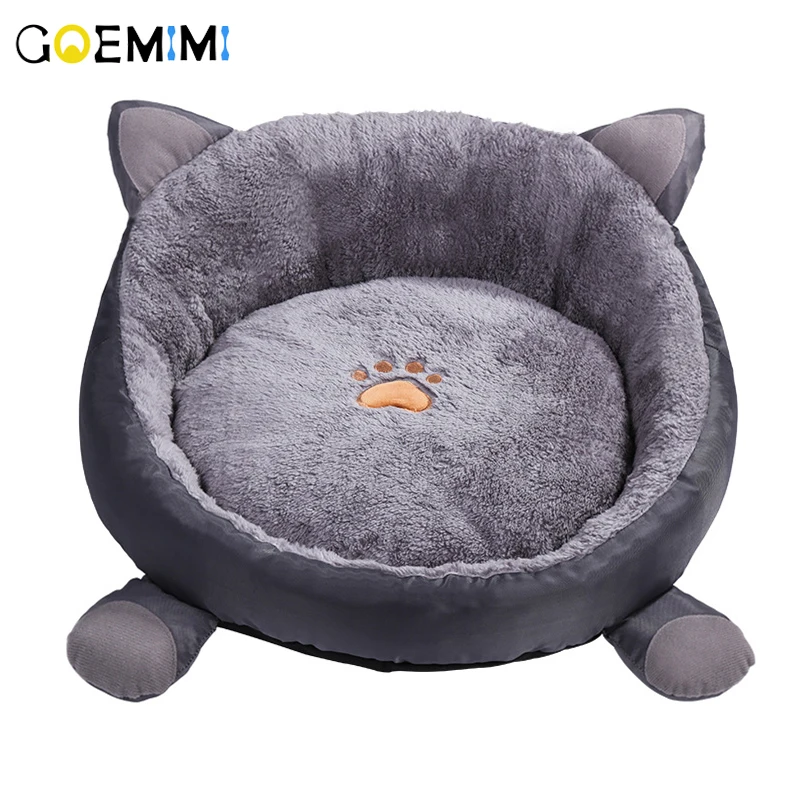 

New Arrival Cat Warm Bed Velvet Comfortable Ear shape kennel For Puppy cama gato Lovely Soft Cat Cave House For Cat