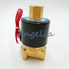 G1/" N/O AC220V/110 V/24 V латунь Электрический электромагнитный клапан Вода газ воздух нормально открытый тип